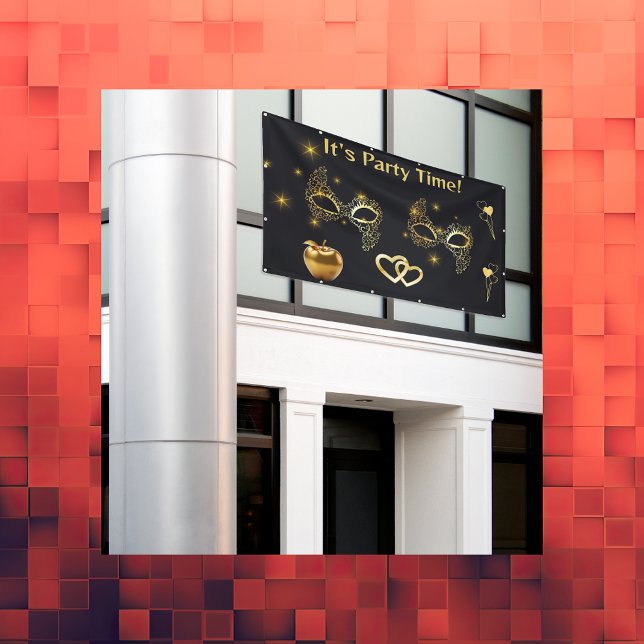 Gold Masquerade It's Party Time | Banner (Creator Uploaded)