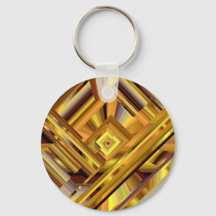 Gold Matrix Key Ring