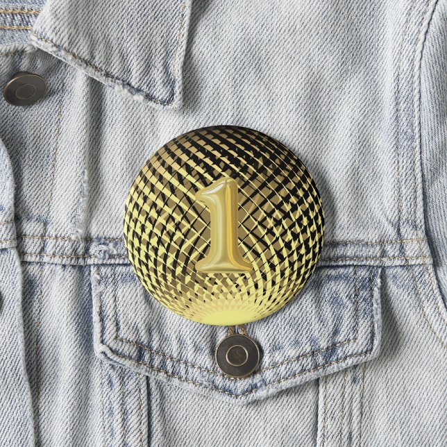 Gold medal, 1st place winner  3 cm round badge (Creator Uploaded)