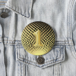 Gold medal, 1st place winner  3 cm round badge