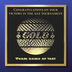 Gold medal 1st place winner champion sport card