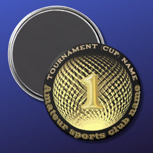 Gold medal, 1st place winner champion Sticker Magnet