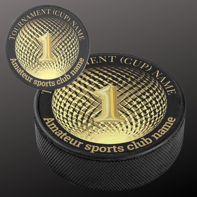 Gold medal 1st place winner hockey team  hockey puck (Creator Uploaded)