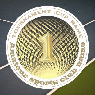 Gold medal 1st place winner round Sticker