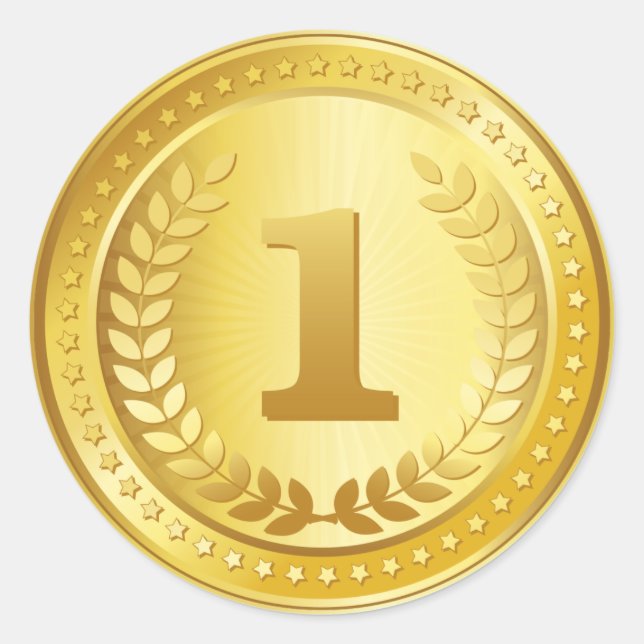 Gold medal 1st place winner sticker (Front)