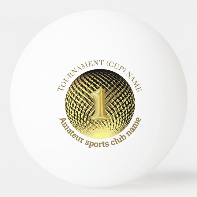 Gold medal 1st place winner table tennis  ping pong ball (Front)