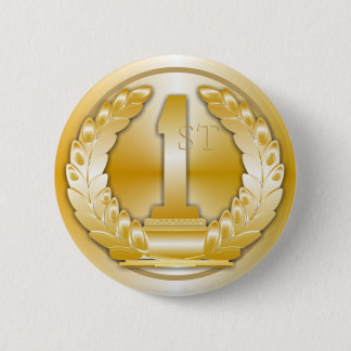 Gold Medal 6 Cm Round Badge