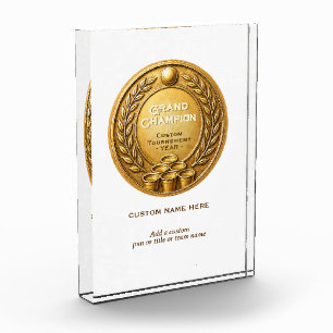 Gold Medal Beer Pong Tournament Championship Photo Block