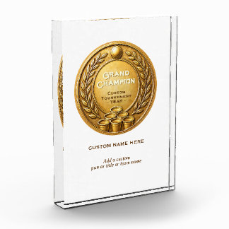 Gold Medal Beer Pong Tournament Championship Photo Block