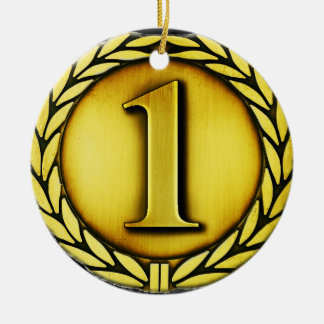 gold medal ceramic ornament