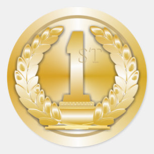 Gold Medal Classic Round Sticker