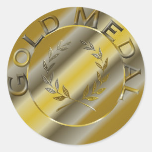 Gold Medal Classic Round Sticker