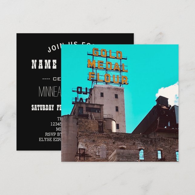 gold medal flour invitation (Front/Back)