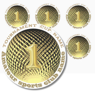 Gold medal, number one Champion Sticker