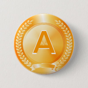 Gold Medal of Honour 6 Cm Round Badge