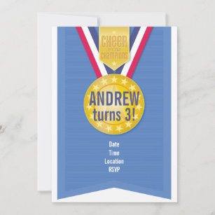 Gold Medal Party Invitation
