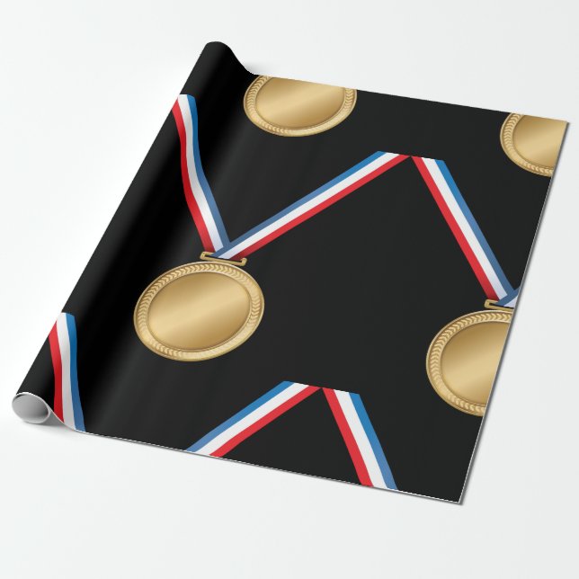 Gold Medal Wrapping Paper (Unrolled)
