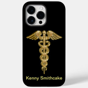 Gold medical alert badge Case-Mate iPhone 14 pro max case