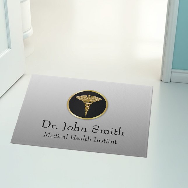 Gold Medical Caduceus - Doormat (Creator Uploaded)