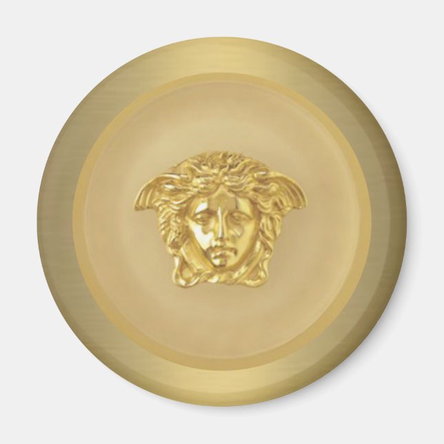 Gold Medusa Medallion Magnet (Front)