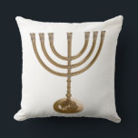 gold menorah cushion<br><div class="desc">Menora, channukah,  gold metallic,  hannukah,  hebrew,  holidays,  jew,  jewish,  judaism,  menorah, chanukah, hannuka, channuka, christmukah, christmukkah, judaica rabbi</div>