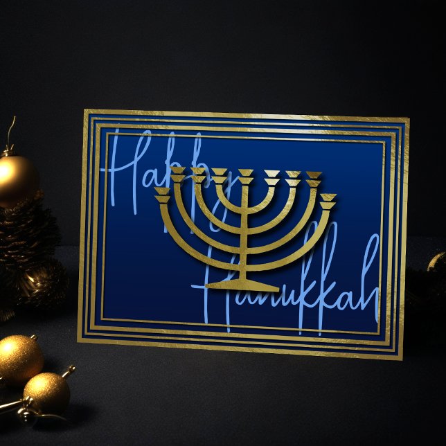Gold Menorah Hanukkah Card (Creator Uploaded)