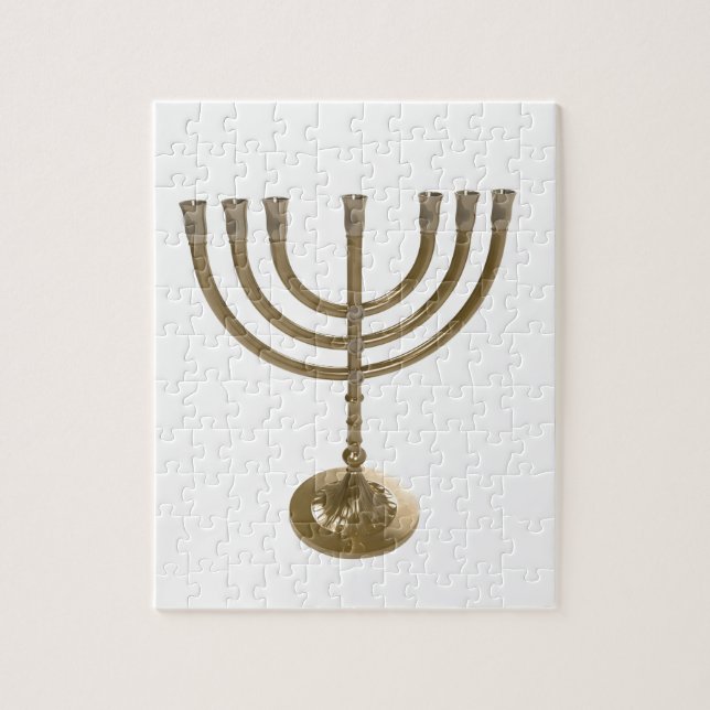 gold menorah jigsaw puzzle (Vertical)