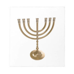 gold menorah notepad