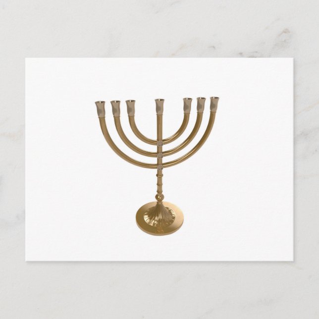gold menorah postcard (Front)