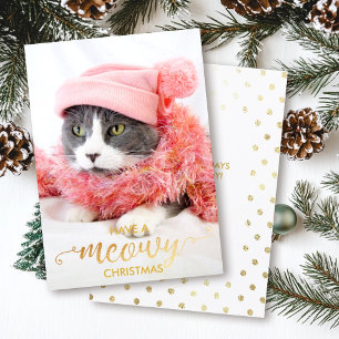 Gold MEOWY Personal Cat Photo Pet Holiday