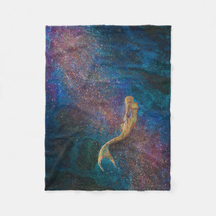 'Gold Mermaid' Fleece Blanket