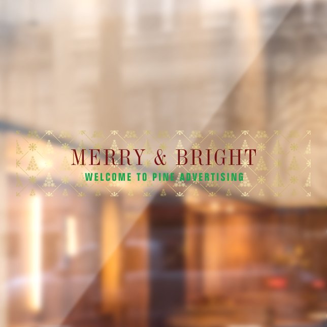 Gold Merry Bright Welcome Business Christmas (Sheet 2)