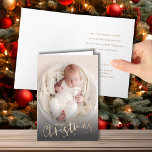 Gold Merry Christmas Folded Photo Holiday Card<br><div class="desc">Celebrate the holidays with this simple Christmas greeting card featuring MERRY CHRISTMAS over your photo on the front and your personal greeting and names on the inside.</div>