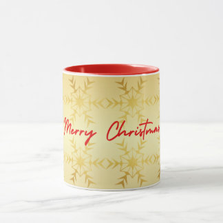 Gold Merry Christmas Mug