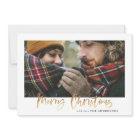 Gold merry christmas red and green plaid photo