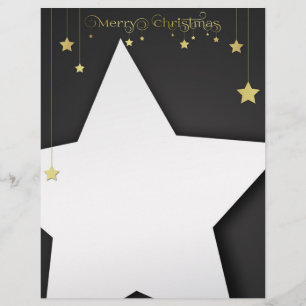 Gold Merry Christmas Stars