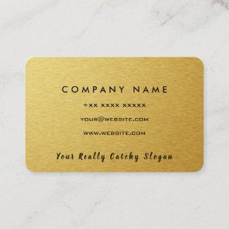 GOLD METAL BUSINESS CARD