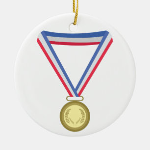 Gold Metal Ceramic Ornament