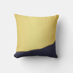 Gold Metal Elegant Modern Blue Cushion