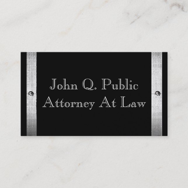 Gold Metal Frame Border Business Cards (Front)