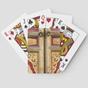 Gold Metal Lace on Door Playing Cards