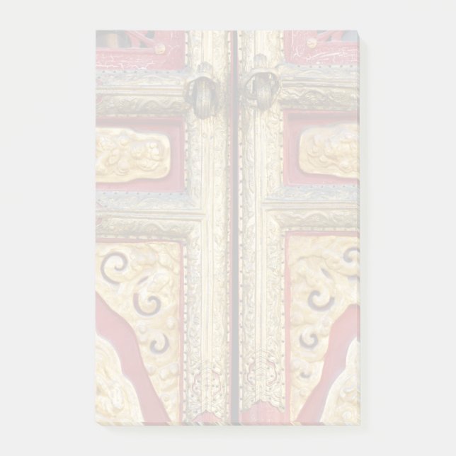 Gold Metal Lace on Door Post-it Notes (Front)