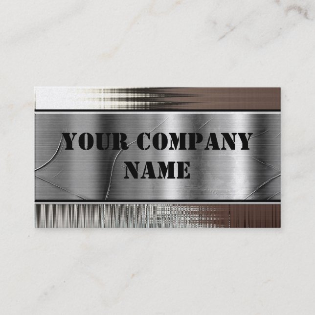 Gold Metal Look Bold Business Cards (Front)