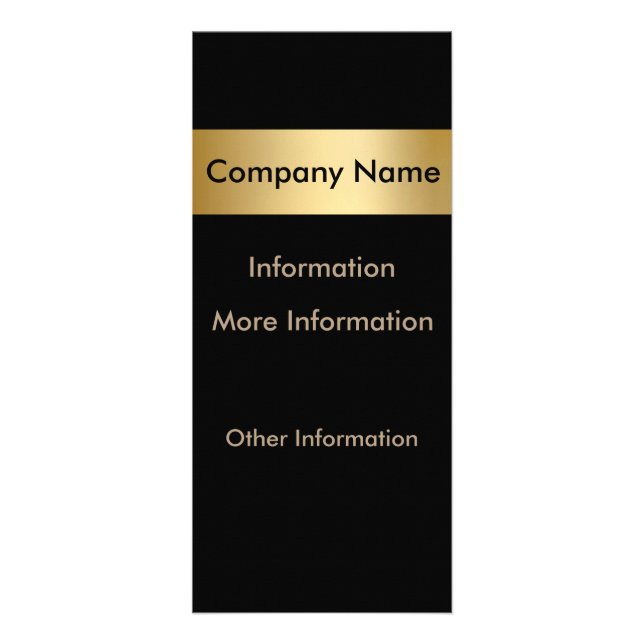 Gold Metal Look Nameplate Rack Cards (Front)