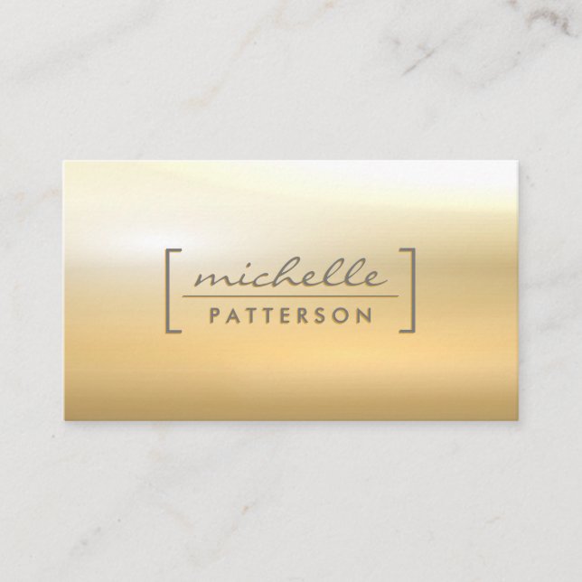 Gold Metal | Metal Glow Business Card (Front)