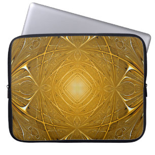 Gold metal pattern design laptop sleeve