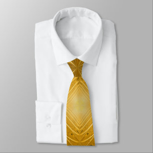 Gold Metal Pattern Design Tie