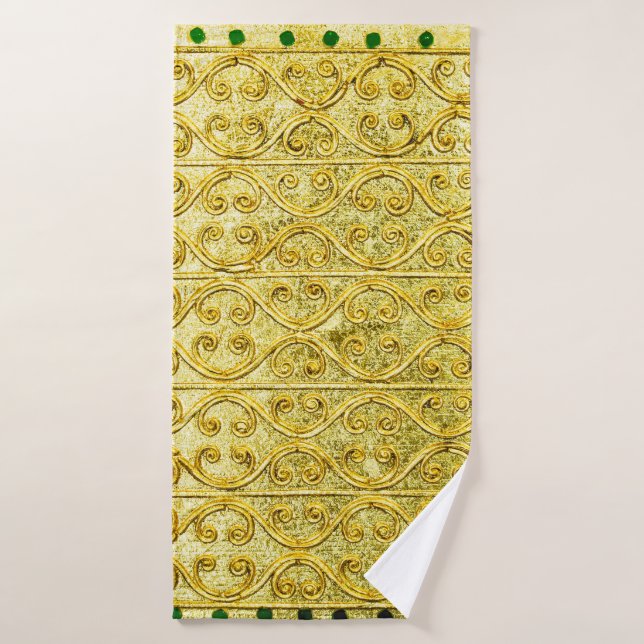 Gold metal seamless pattern  bath towel (Bath Towel)