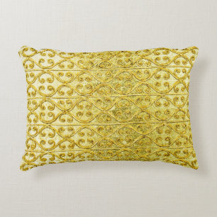 Gold metal seamless pattern decorative cushion