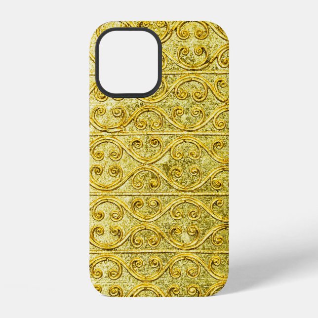 Gold metal seamless pattern  iPhone case (Back)